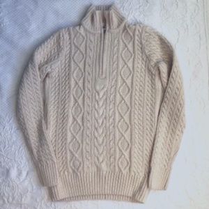 Mock Neck Cardigan Sweater